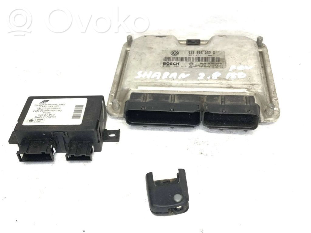 Volkswagen Sharan Engine ECU kit and lock set 