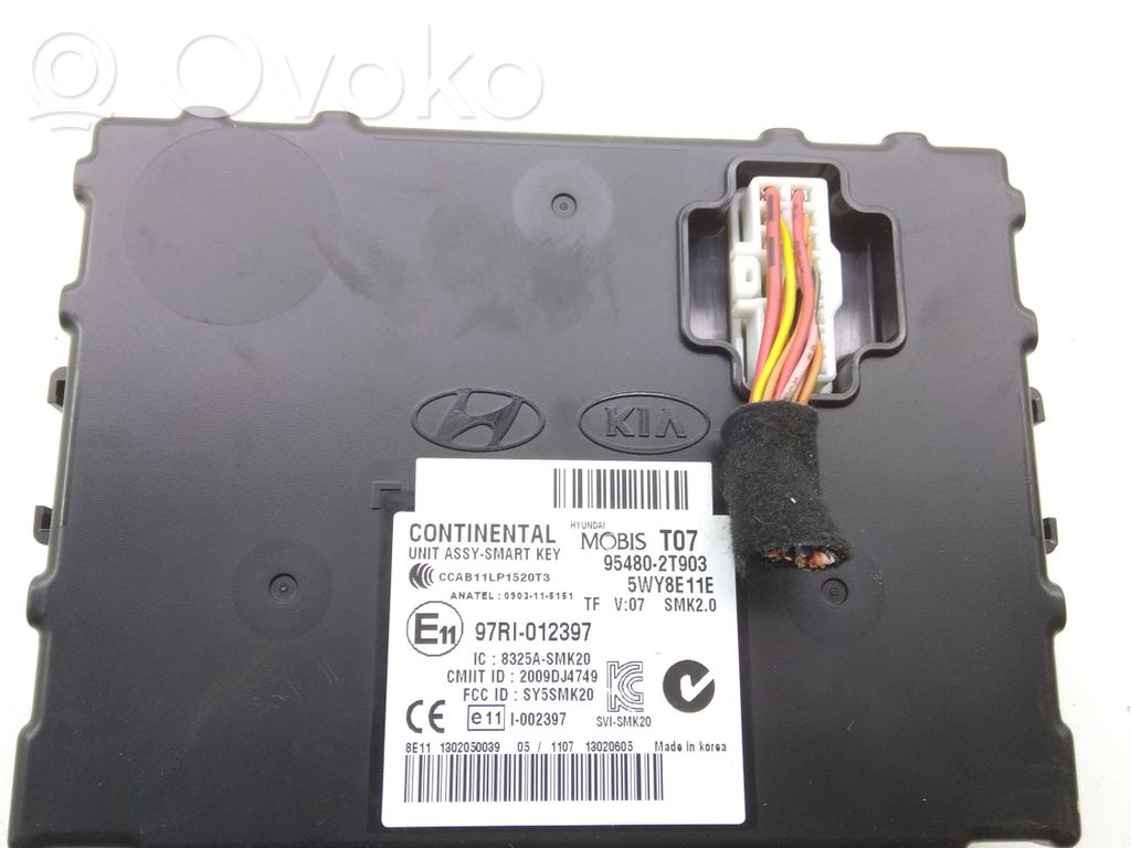 KIA Optima Keyless (KESSY) go control unit/module 