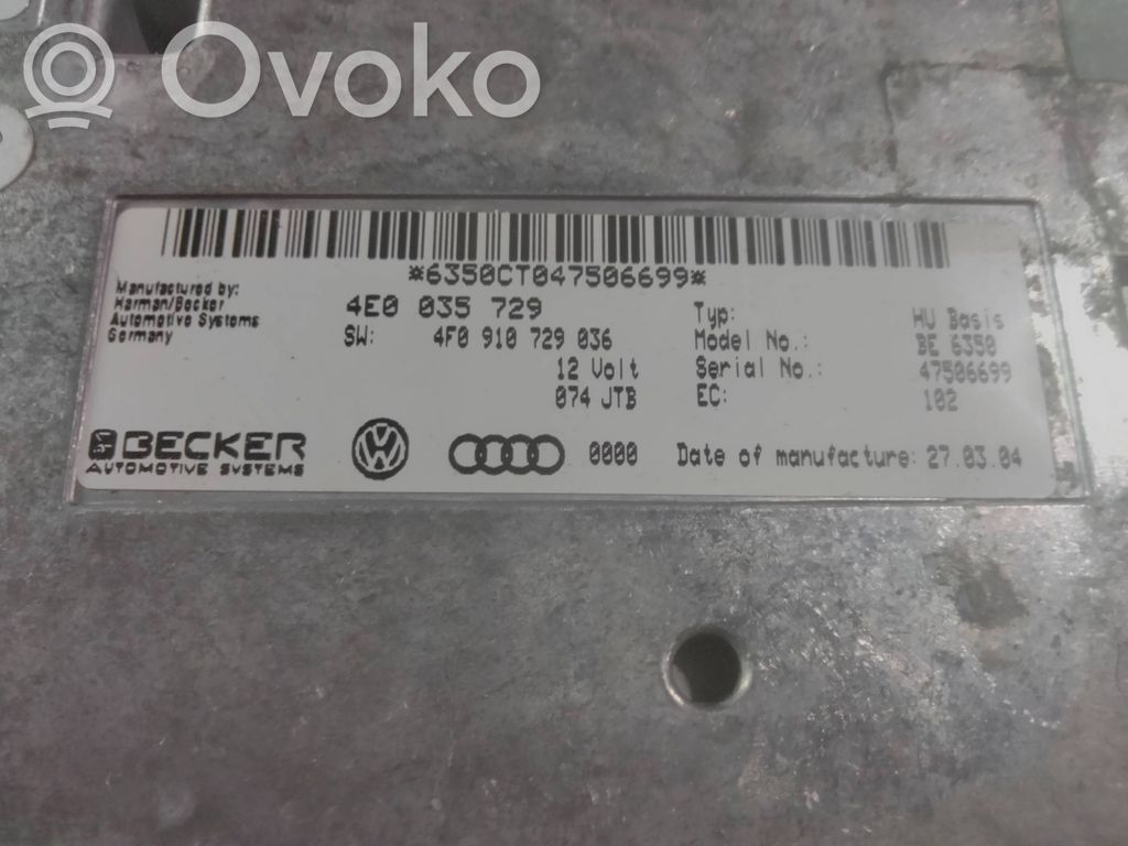 MMI control unit   4E0035729,4F0910729