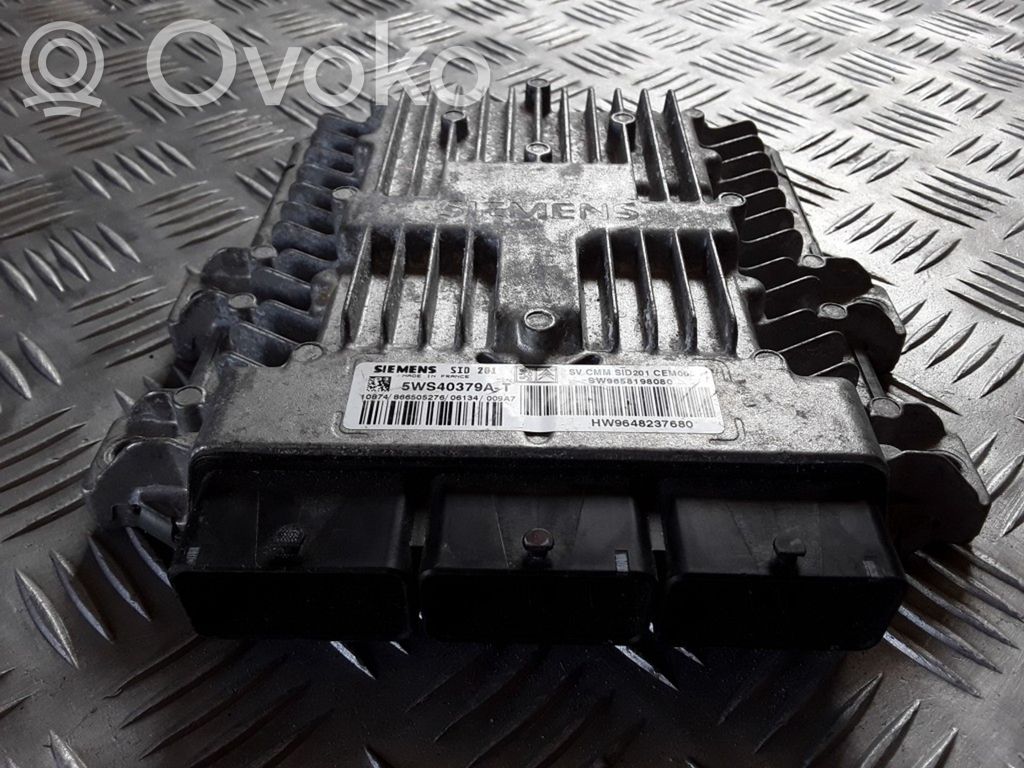 Engine control unit/module   5WS40379AT,HW9648237680,SW9658198080