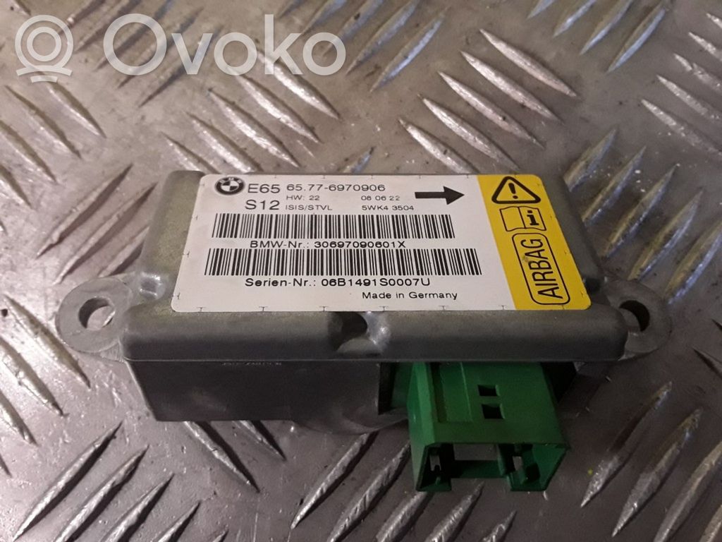 Sensor impacto/accidente para activar Airbag   65776970906,5WK43504,30697090601X