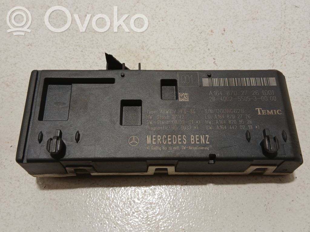 Sterownik / Moduł elektrycznej klapy tylnej / bagażnika   A1648702726,00080628,284002550530