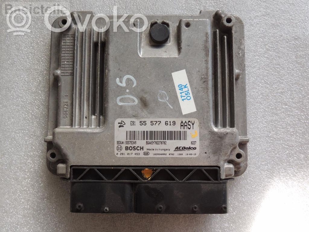 Engine control unit/module   0281017453,55573560,55566722,55569835,55571077,55571721,55572686,55572702,55573330,55573539,55575349,55577619,EDC17C19