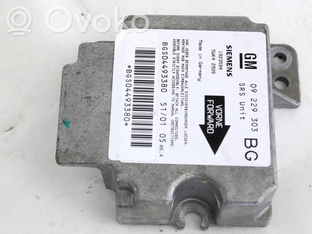 Opel Zafira A Unidad de control/módulo del Airbag