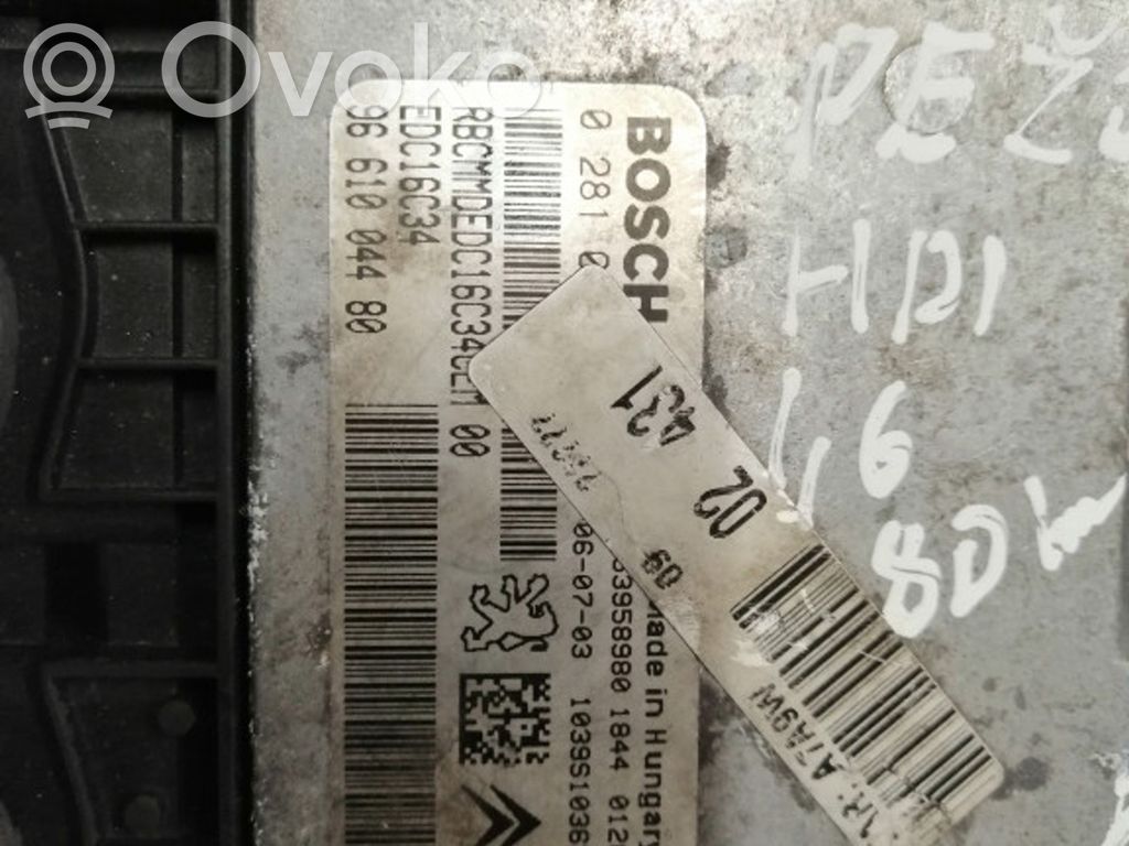 Peugeot 207 Engine control unit/module 