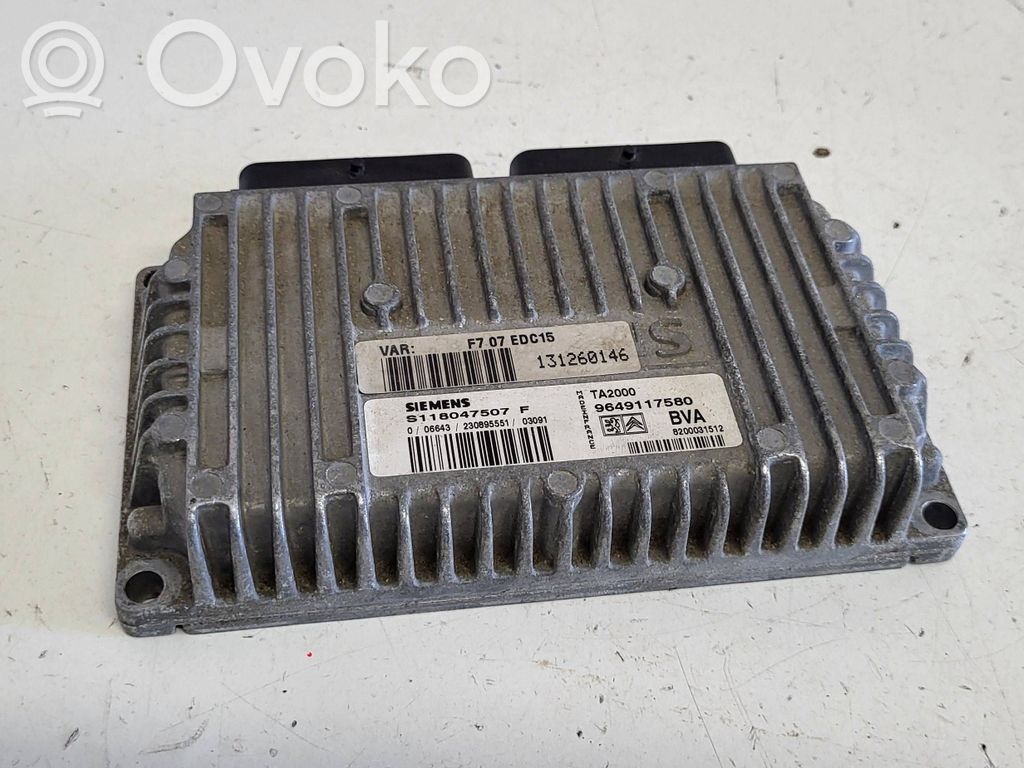 Gearbox control unit/module   9649117580,131260146,S118047507F