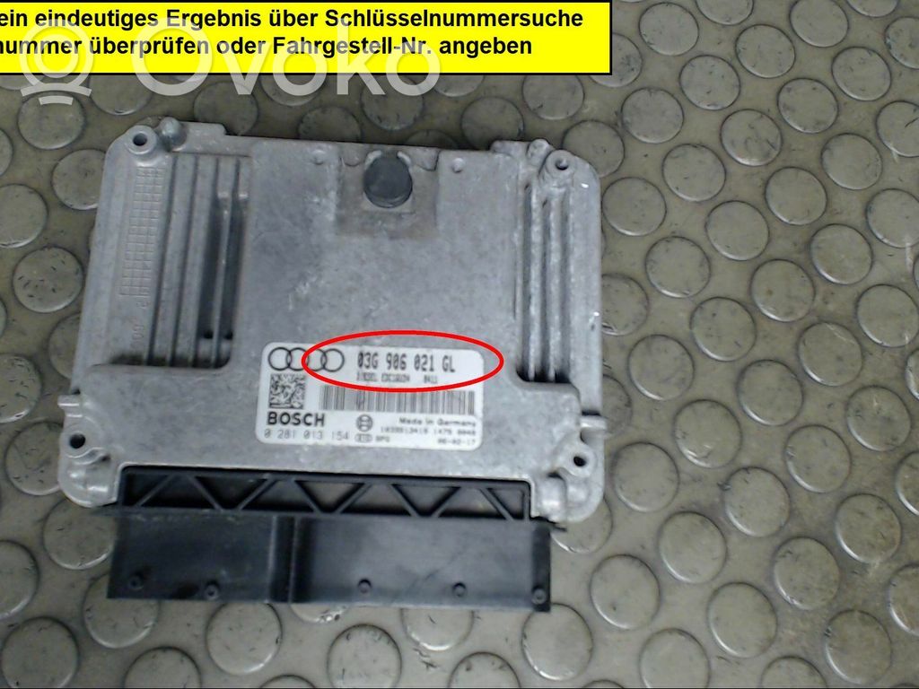 Engine control unit/module   03G906021GL,0000,0281013154