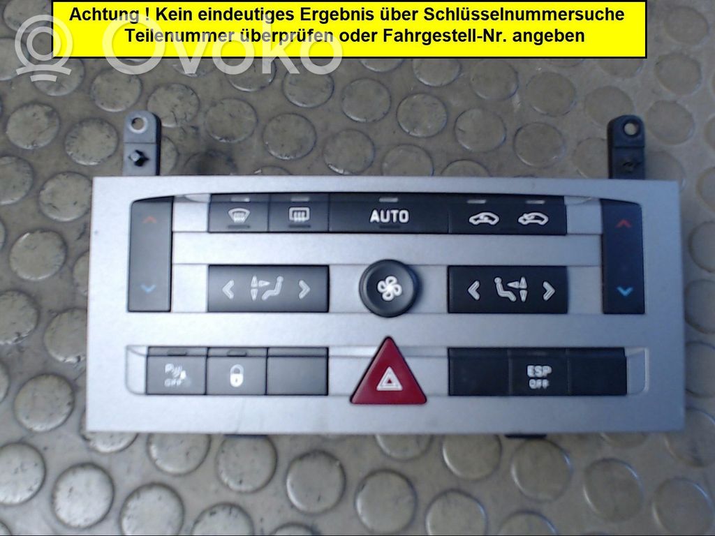 Peugeot 407 Centralina del climatizzatore 
