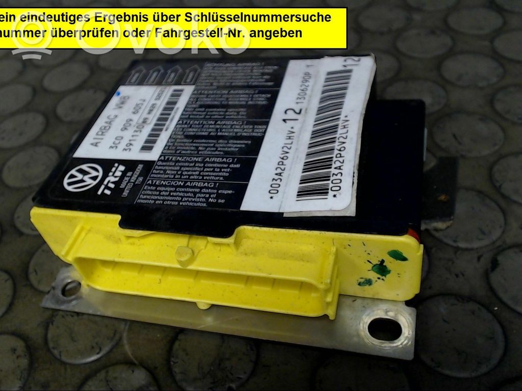 Volkswagen PASSAT B6 Centralina/modulo airbag
