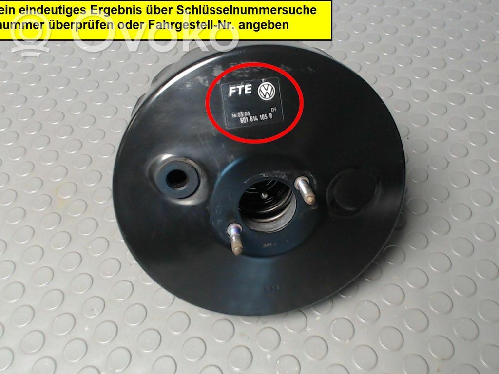 Wspomaganie hamulca   6Q1614106P,6Q1614105R,NICHTZUTREFFEND