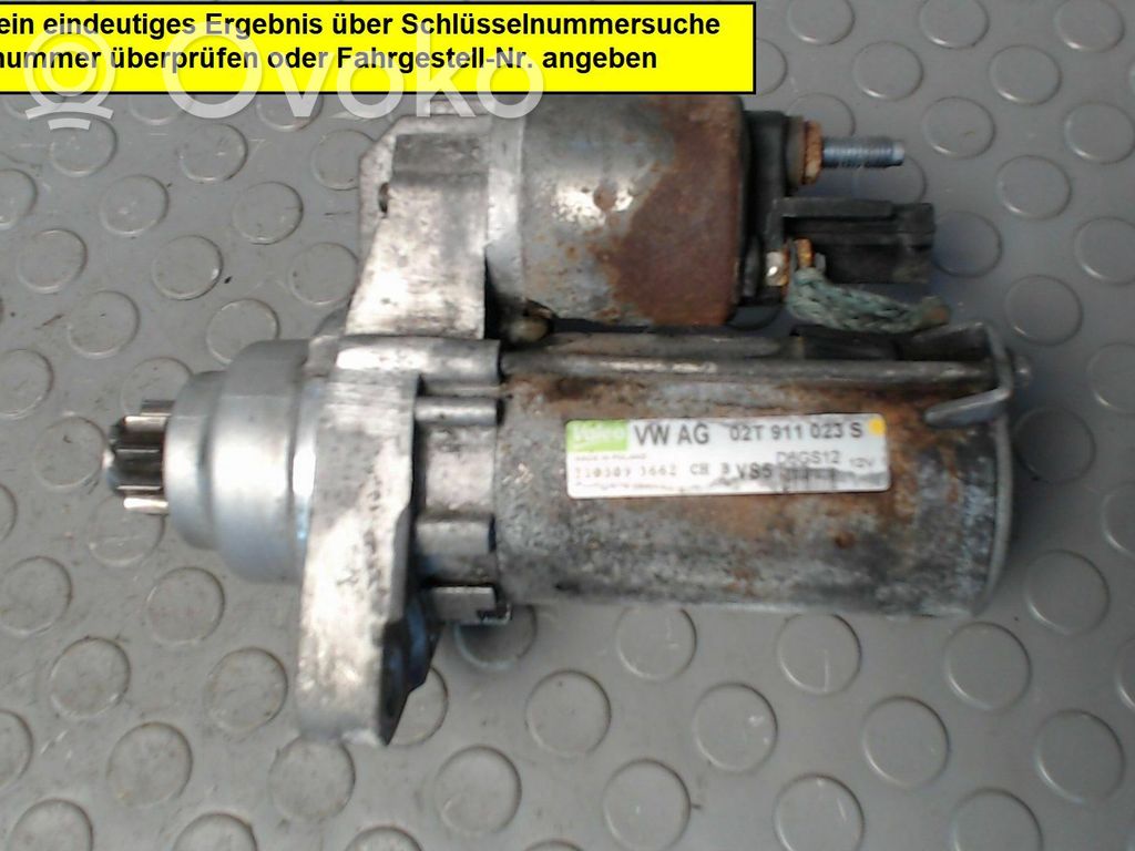 Electromotor   02T911023S,02T911023R,02T911024K,0986020290