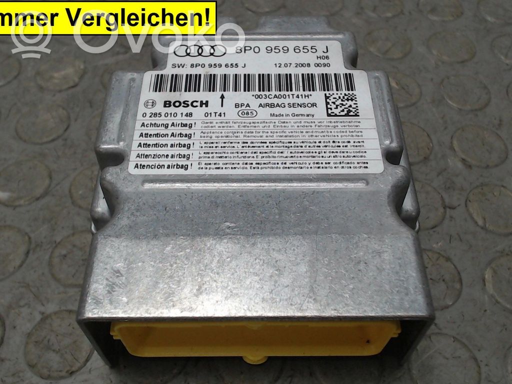Audi A3 S3 8P Centralina/modulo airbag 