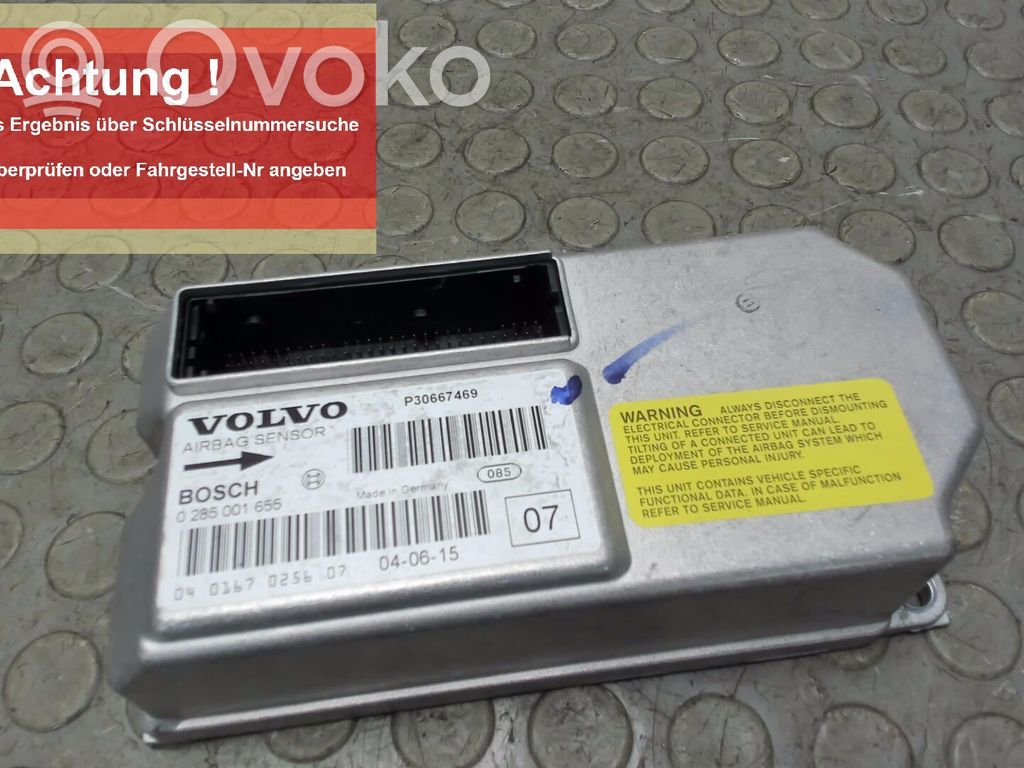 Volvo S60 Unitate/modul de comandă airbaguri 