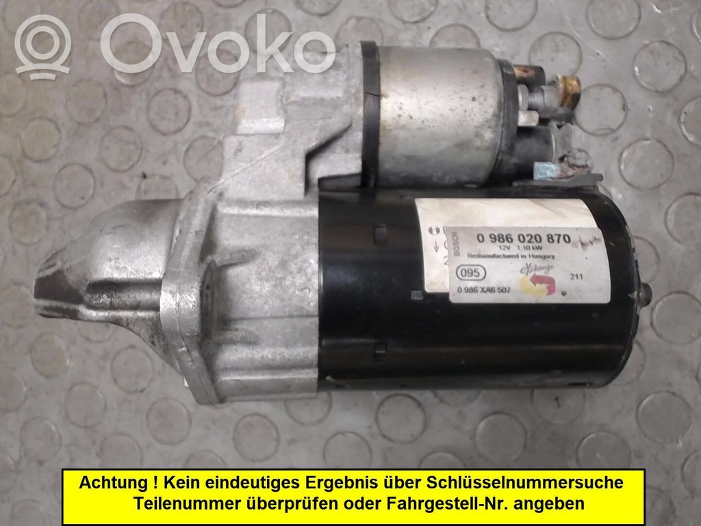 Motor de arranque   09115192,06202075,0986020870
