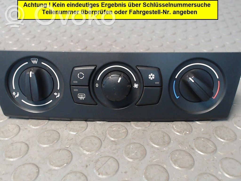 BMW 1 E81 E87 Climate control unit 