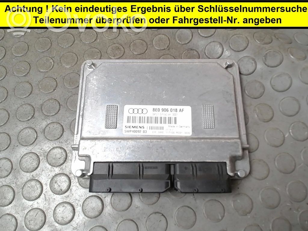 Audi A4 S4 B6 8E 8H Engine control unit/module 