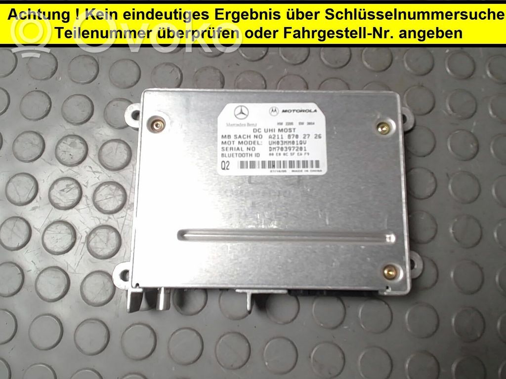 Mercedes-Benz E W211 Centralina/modulo regolatore della velocità