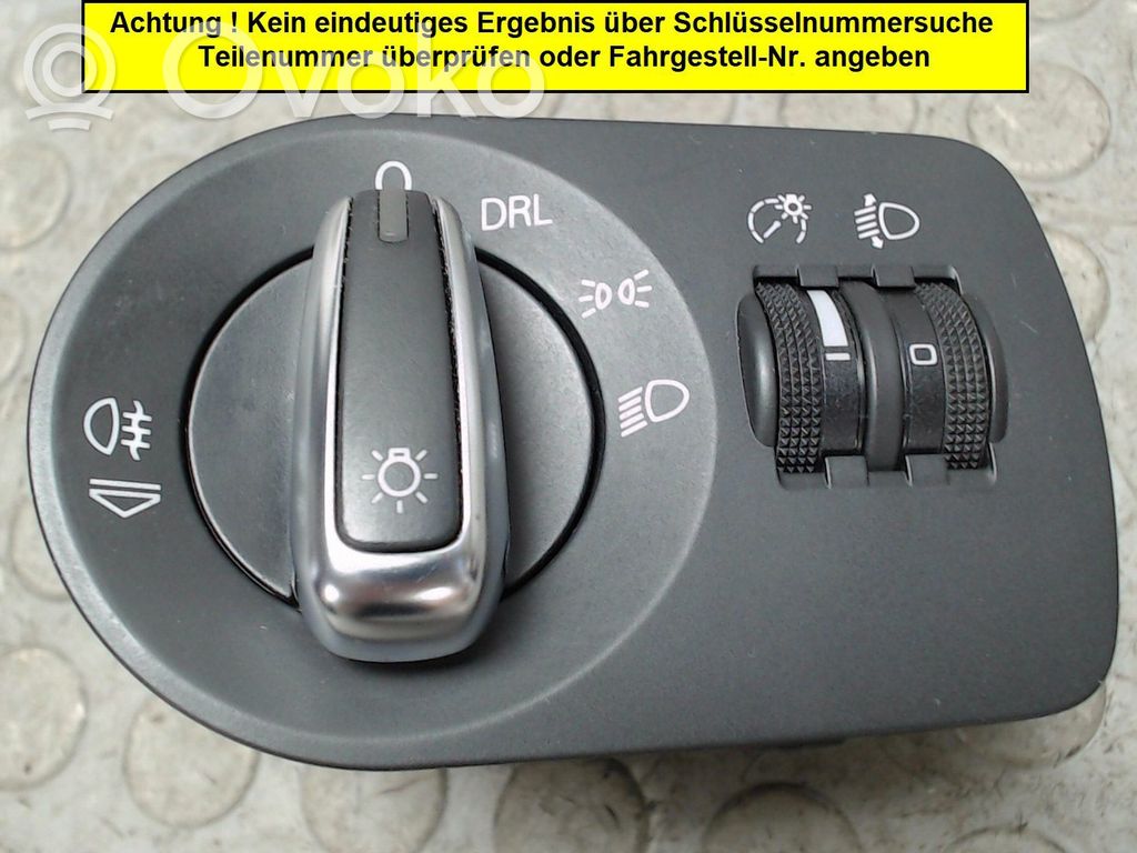 Lichtschalter   8P1941531D5PR,NICHTZUTREFFEND