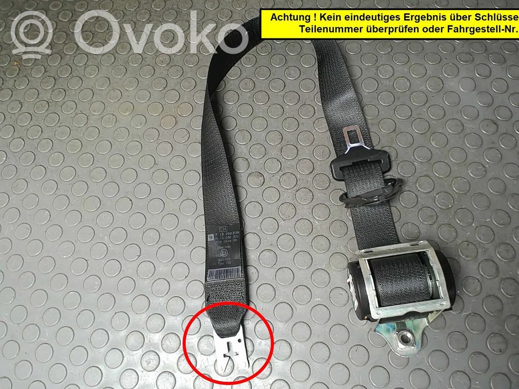 Cinturón delantero   13290233,NICHTZUTREFFEND
