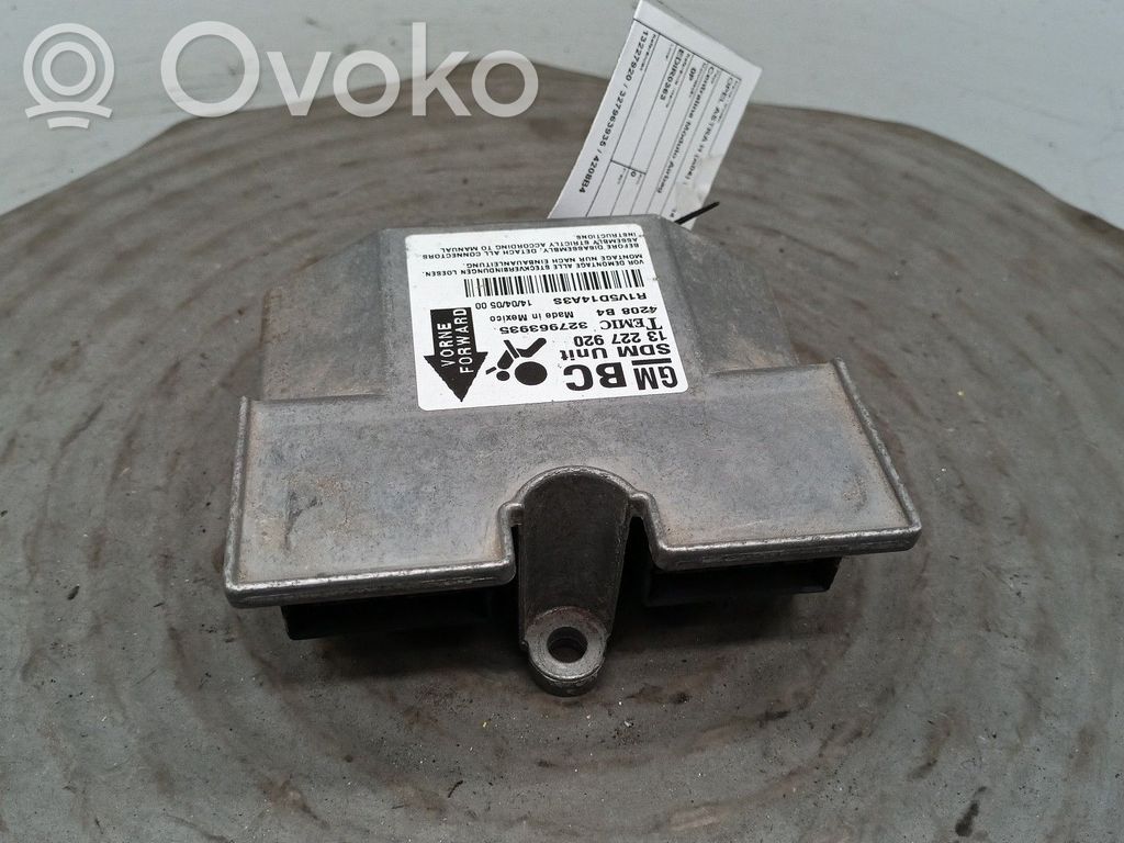 Airbag control unit/module   13227920,327963935,4208B4