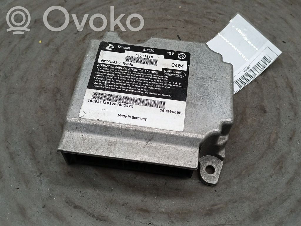 Airbag control unit/module   51711816,5WK43342,SIEMENS