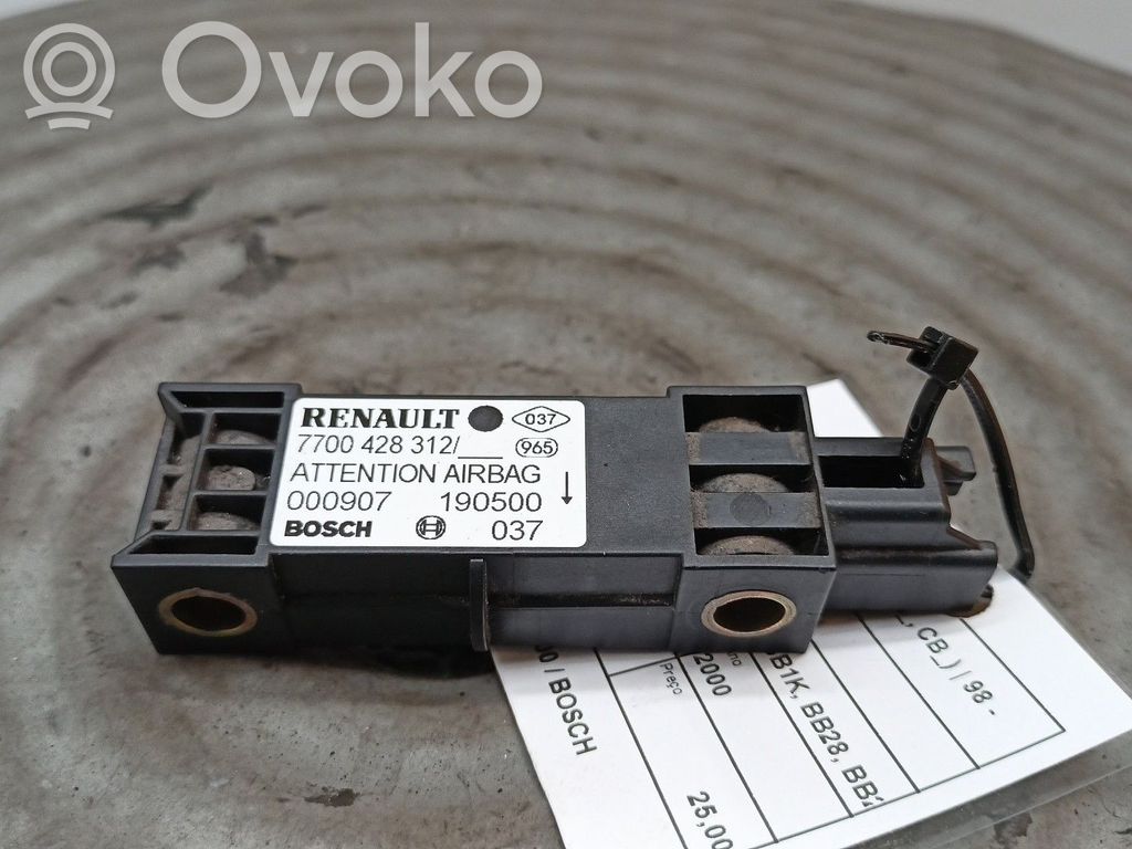 Czujnik uderzenia Airbag   7700428312,190500,BOSCH