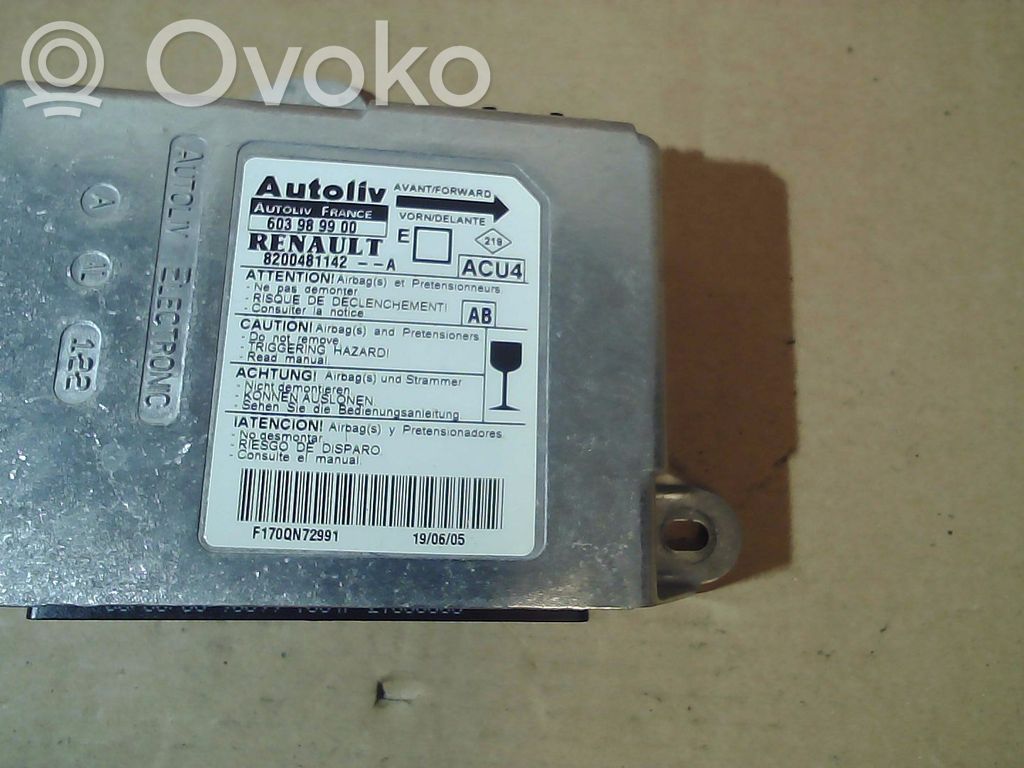 Airbag control unit/module   7701069907,603989900