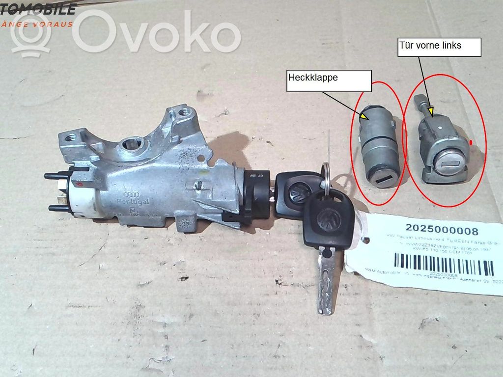 Volkswagen PASSAT B5 Užvedimo spynelė 