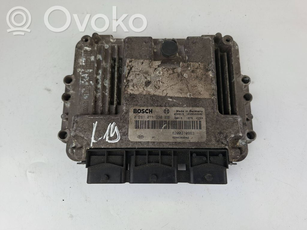 Engine control unit/module   8200310863,0281011390