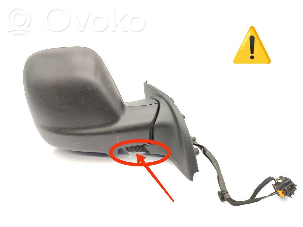 Peugeot Partner III Manual wing mirror 