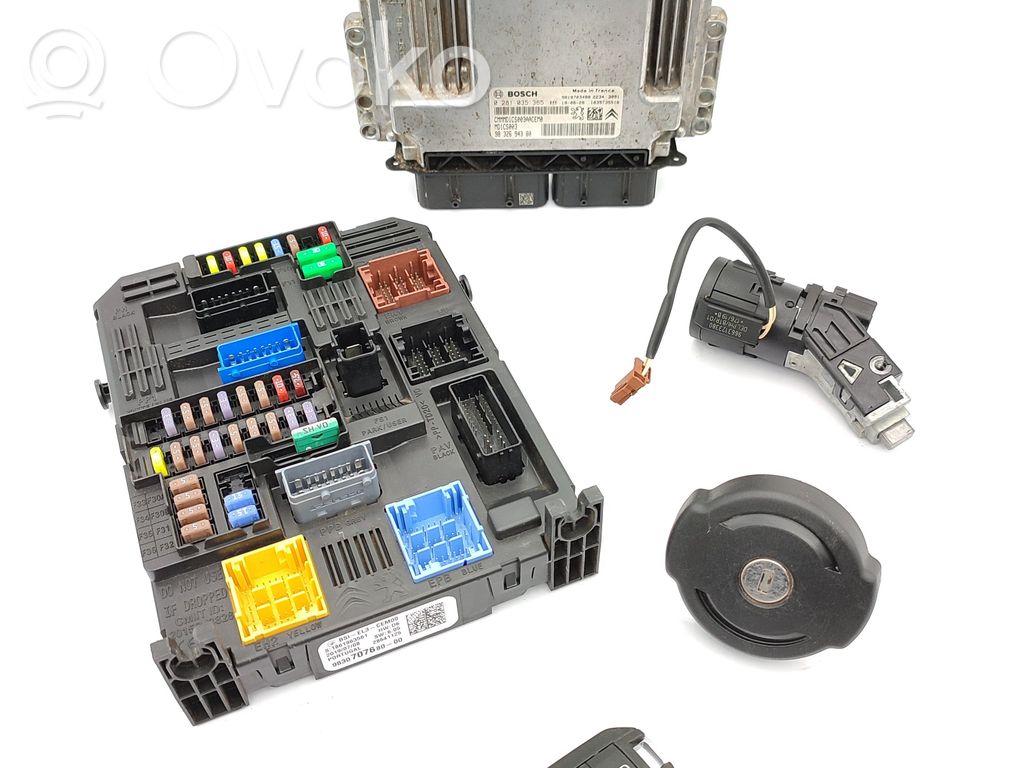 Peugeot Partner III Komputer / Sterownik ECU i komplet kluczy 