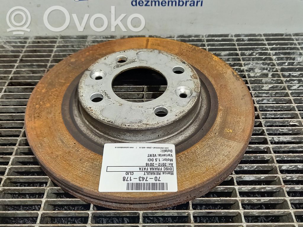 Renault Clio IV Front brake disc 