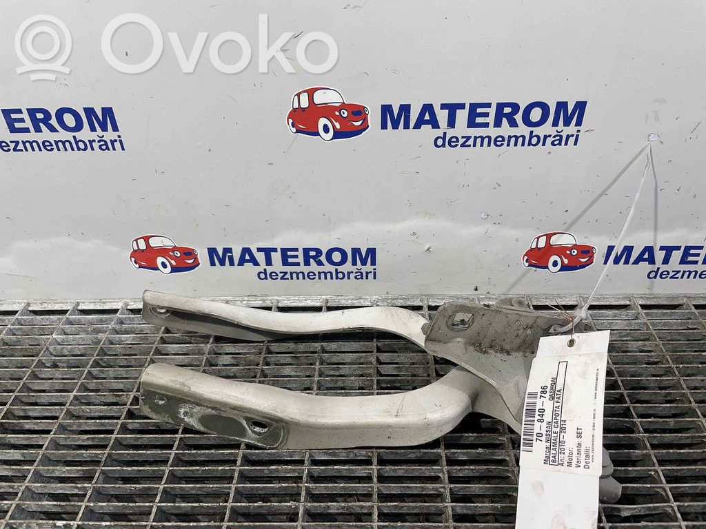 Nissan Qashqai Cerniere del vano motore/cofano 