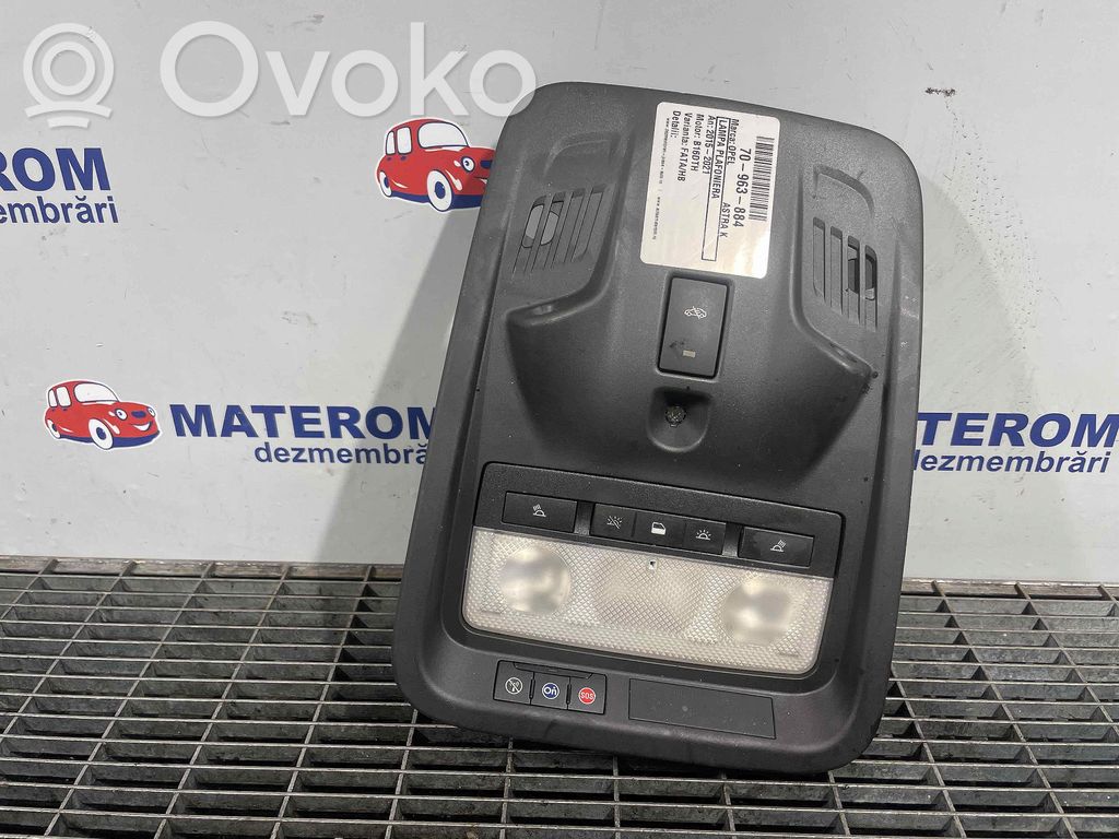 Opel Astra K Garniture de console d'éclairage de ciel de toit 