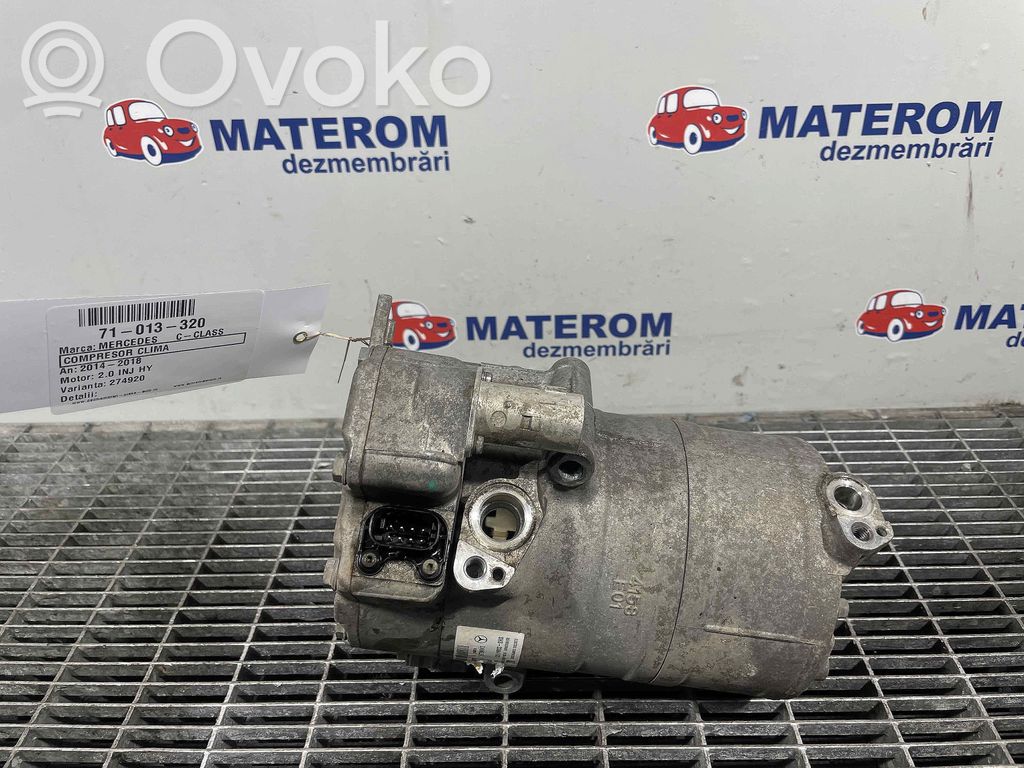 Mercedes-Benz C W205 Compressore aria condizionata (A/C) (pompa)