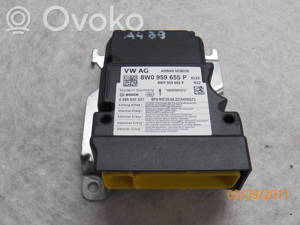Audi A4 S4 B9 8W Airbag control unit/module 