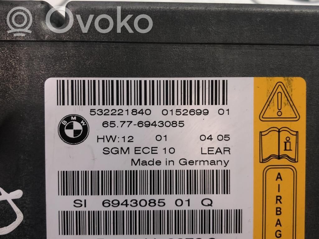 BMW 5 E60 E61 Module de contrôle airbag 
