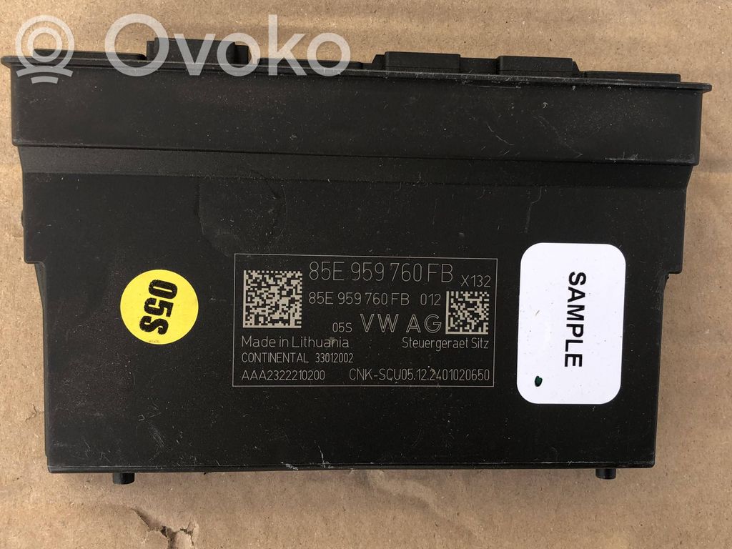 Audi A6 etron 85E Seat control module 