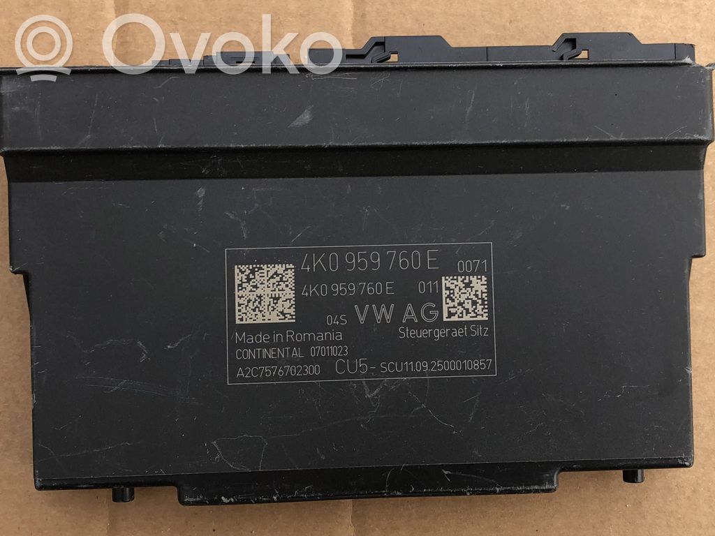 Seat control module   4K0959760E