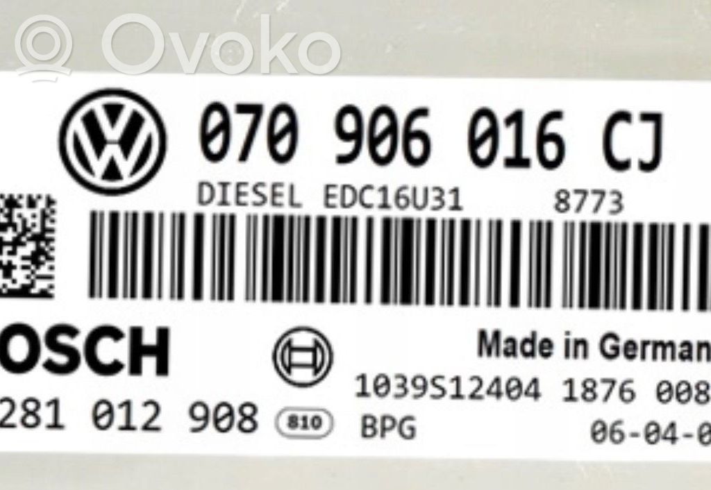 Volkswagen Transporter - Caravelle T5 Engine control unit/module ECU 