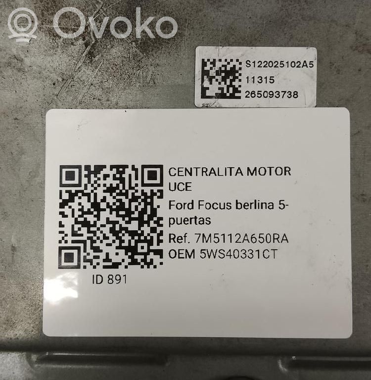 Ford Focus Variklio valdymo blokas 