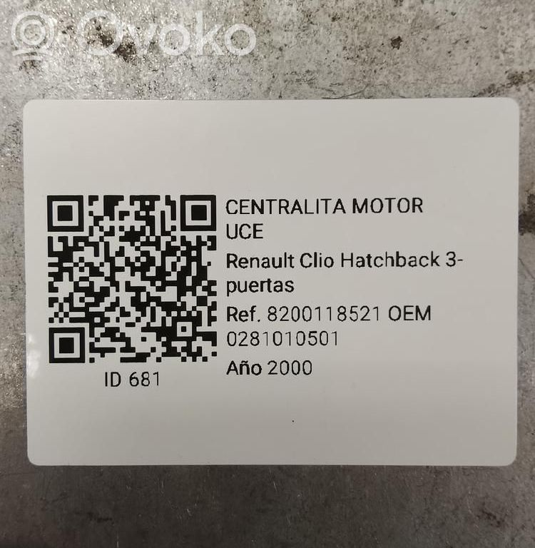 Renault Clio II Variklio valdymo blokas 