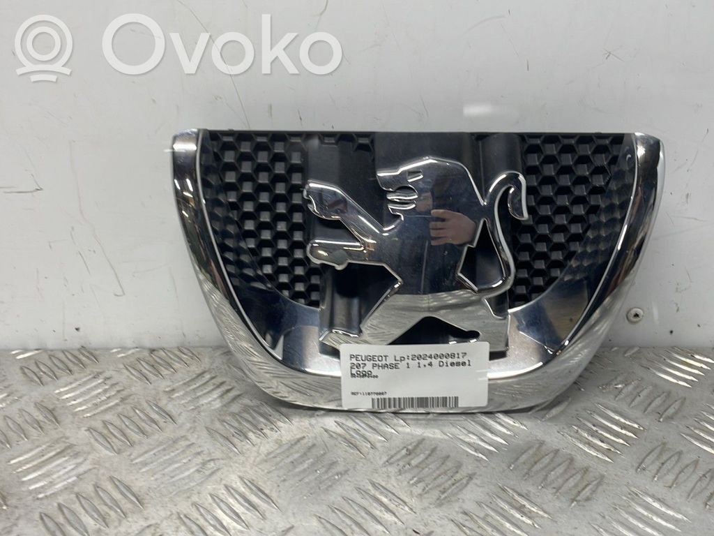 Peugeot 207 Siglă fabricant/litere model 