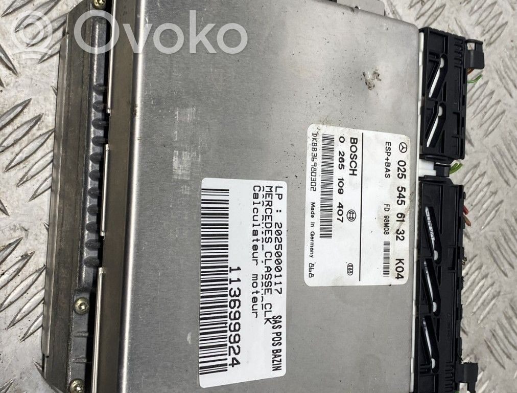 Mercedes-Benz CLK A208 C208 Unitate/modul de control motor 