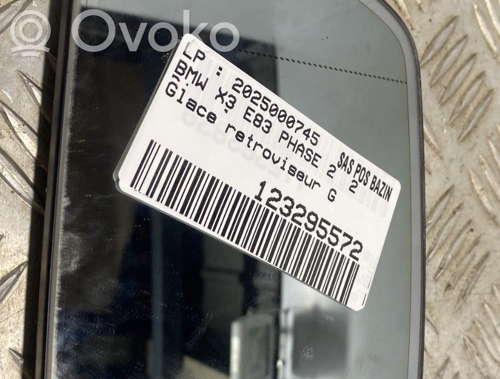 BMW X3 E83 Spoguļa stikls 