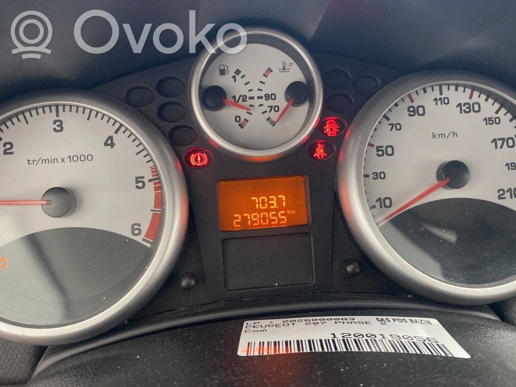 Peugeot 207 Vitezometru (grup de instrumente) 