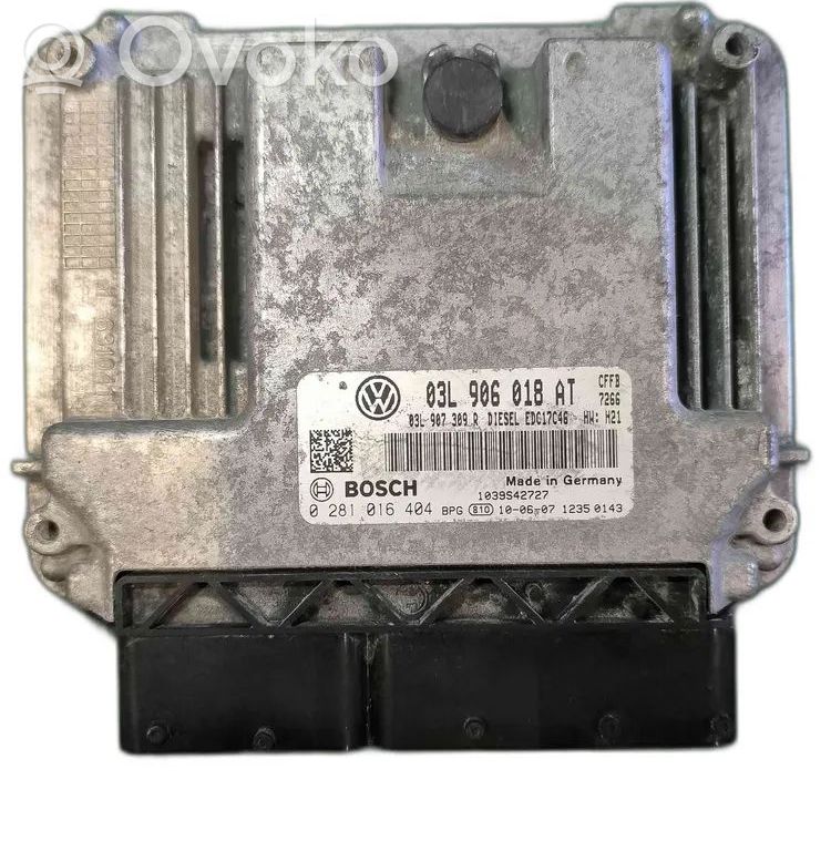 Engine control unit/module ECU   03L906018AT,03L907309R,0281016404,1039S42727