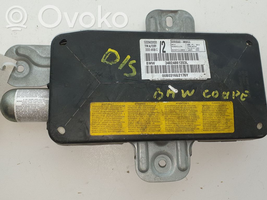 BMW 3 E46 Priekšējo durvju drošības spilvens 