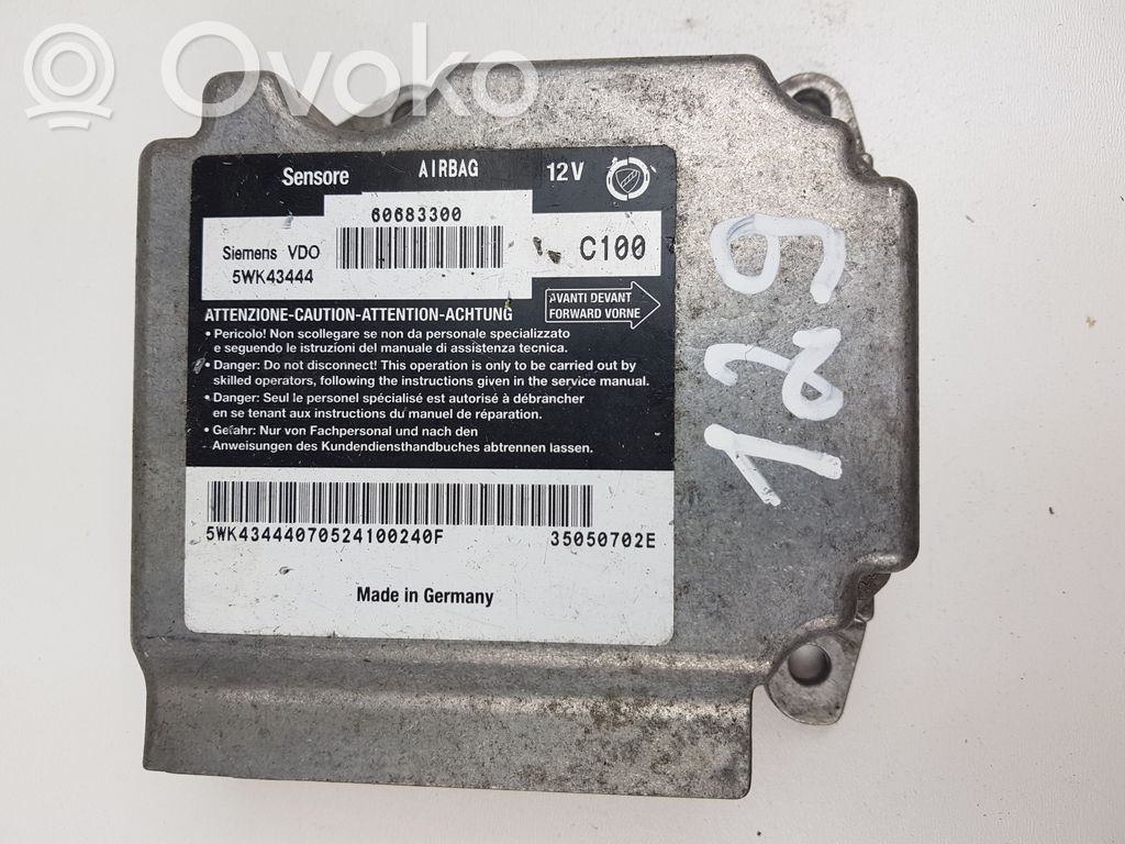 Alfa Romeo GT Airbag control unit/module 