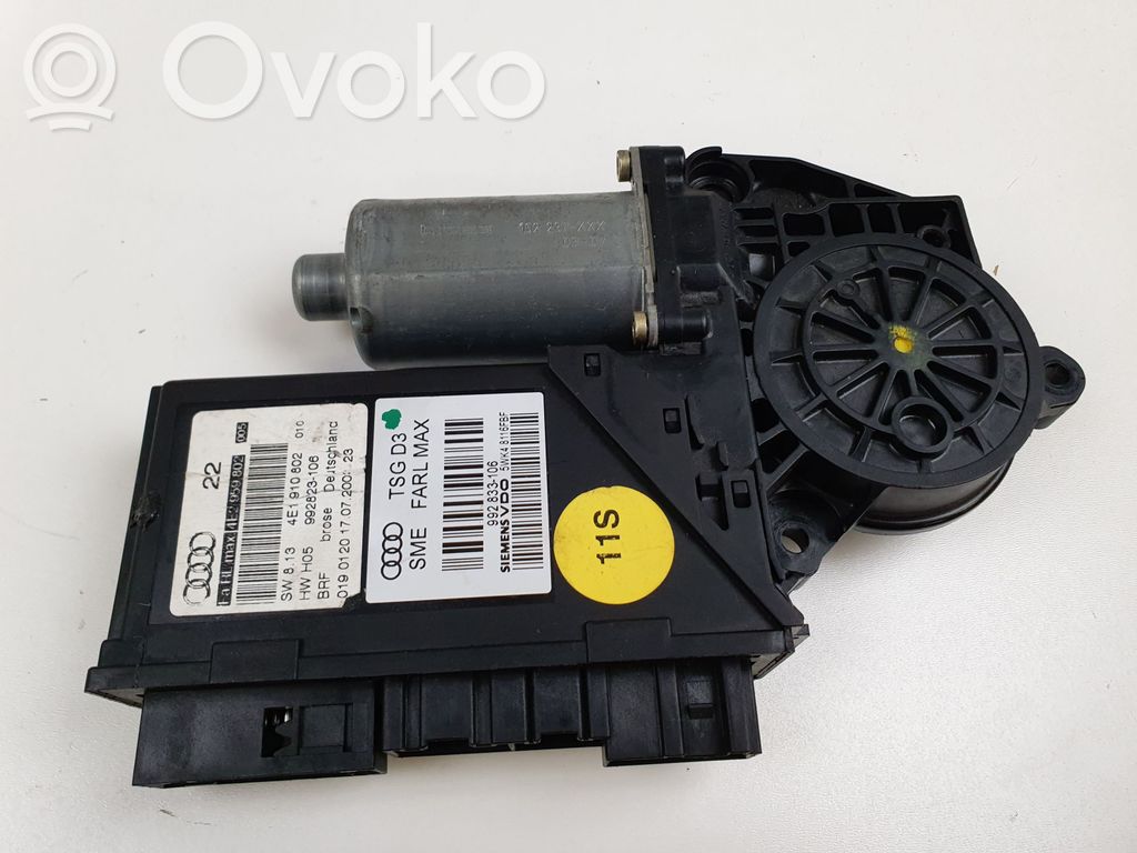 Audi A8 S8 D3 4E Silnik regulatora szyby drzwi przednich 